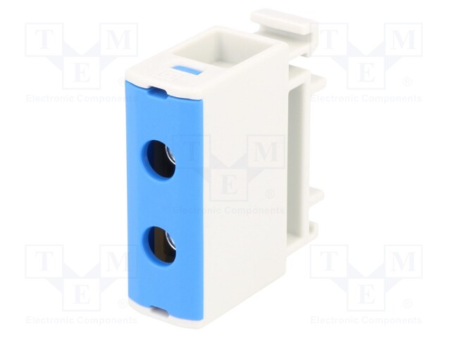Splice terminal: rail; 2.5÷35mm2; ways: 1; terminals: 2; blue; TS35