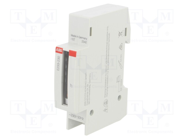 Meter; for DIN rail mounting; Range: 0÷99999; 50Hz; IP20; 230VAC