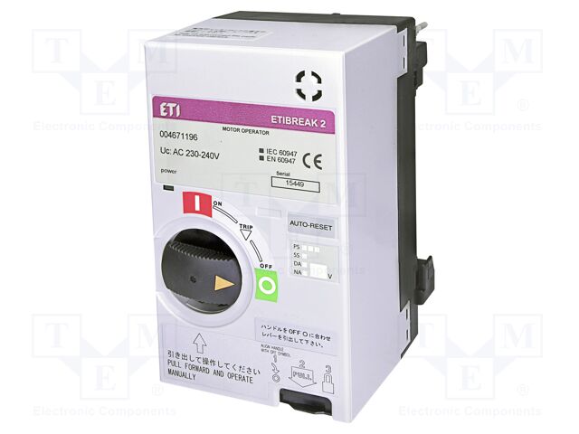 Motor operating device; 230÷240VAC; outside