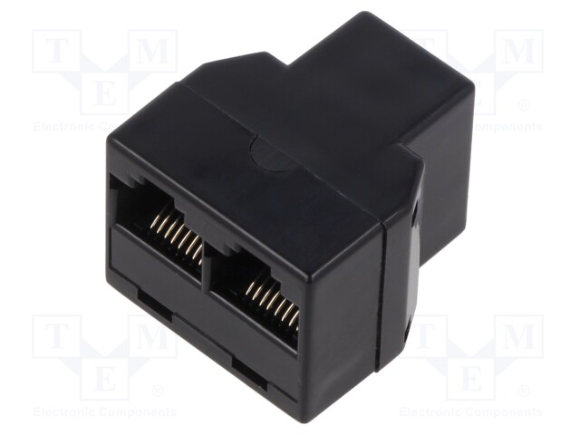 Splitter; Cat: 5e; Layout: 8p8c; RJ45 socket,RJ45 socket x2; Y