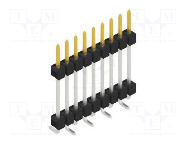 Connector: pin strips; pin header; male; PIN: 9; 2.54mm; SMT; 1x9
