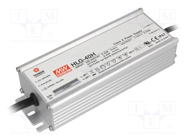 Power supply: switched-mode; LED; 40.5W; 54VDC; 0.75A; 90÷305VAC