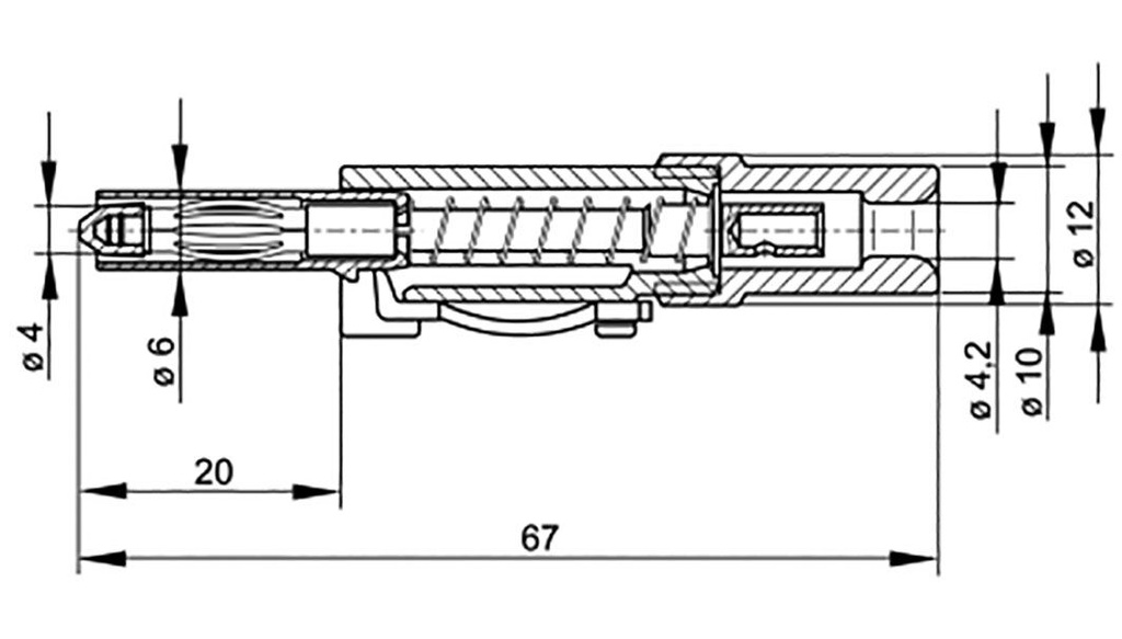 Connector: 4mm banana; plug; 30A; 60VDC; white; insulated; 5mΩ