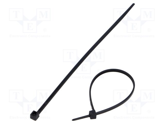 Cable tie; L: 135mm; W: 2.5mm; polyamide; black; UL94V-2; -40÷85°C