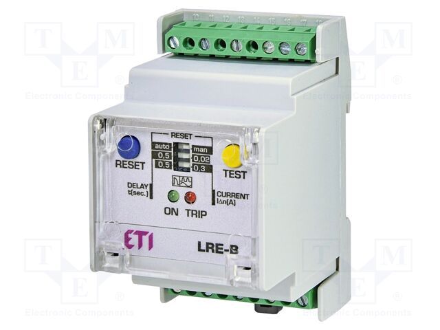 Earth leakage Relay; for DIN rail mounting; IP20; -10÷60°C; 3VA