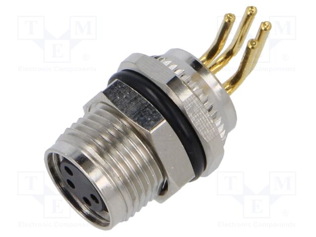 Connector: M8; socket; female; angled; PIN: 4; 48V; 4A; IP67