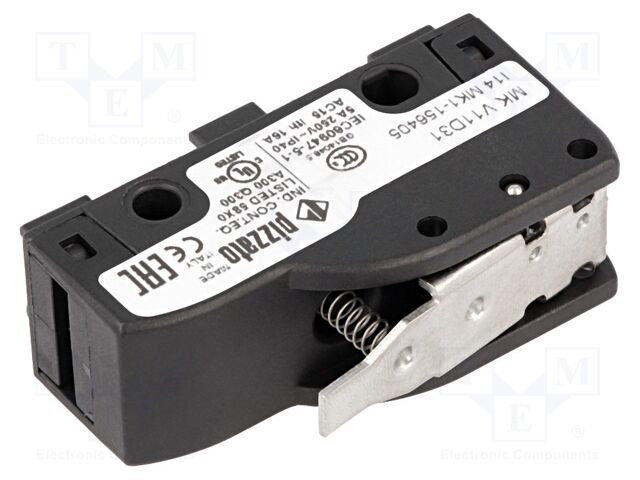 Microswitch SNAP ACTION; 5A/250VAC; 4A/24VDC; with lever; SPDT