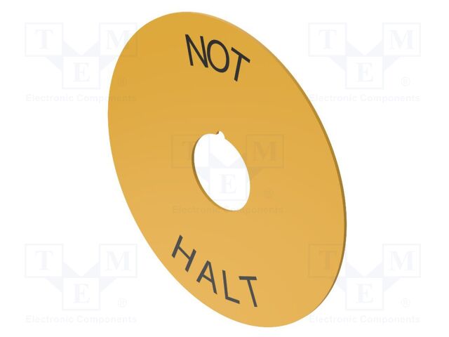 Description label; 22mm; OptoHiT; yellow; 60mm; plastic