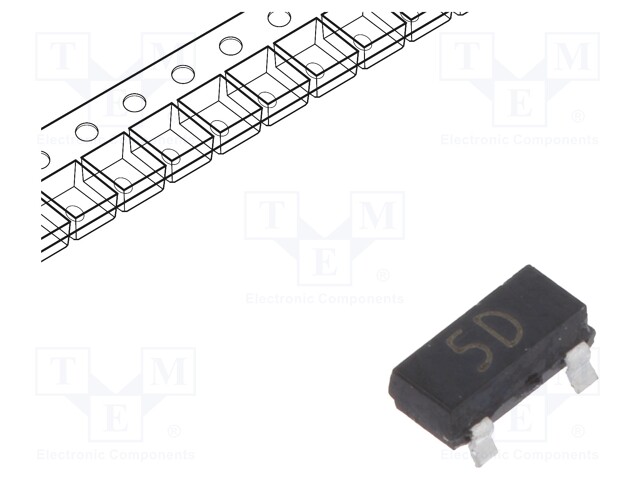 Diode: rectifying; SMD; 100V; 200mA; 4ns; Package: reel,tape; SOT23