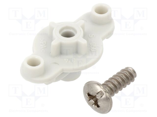 DIN rail mounting bracket; cases; 17x30x14mm; Body: grey; 2pcs.