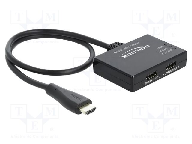 Splitter; HDMI 2.0; 3D,4K,HDCP 1.4,HDCP 2.2,HDR,UHD 2160p; 0.6m