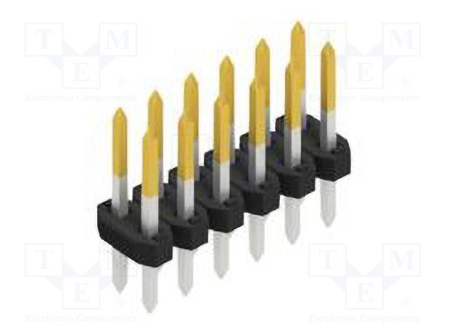 Connector: pin strips; pin header; male; PIN: 12; 2mm; THT; 2x6; 100V