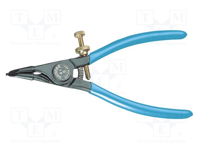 Pliers; for circlip; external; Pliers len: 140mm; straight