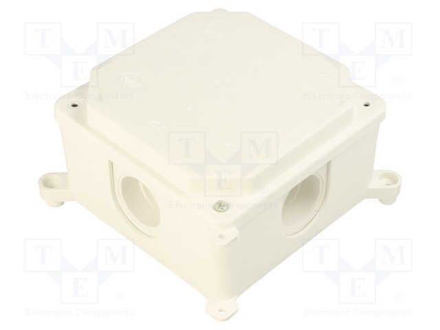 Enclosure: junction box; X: 103mm; Y: 103mm; Z: 60mm; wall mount