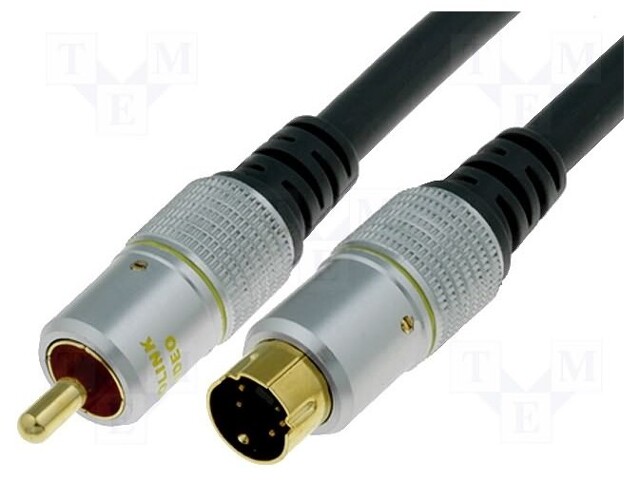 Cable; RCA plug,SVHS plug; 5m