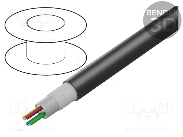 Wire: fibre-optic; Kind: EXO-G0; Øcable: 5.9mm; Number of fibers: 4