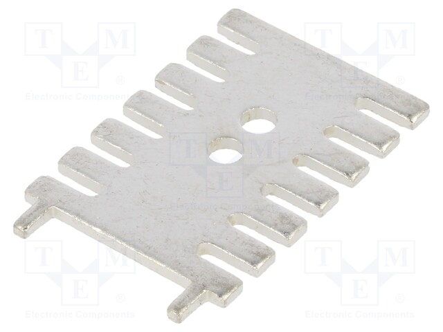 Heatsink: extruded; flat; TO220; silver; L: 31.8mm; W: 23.2mm; copper