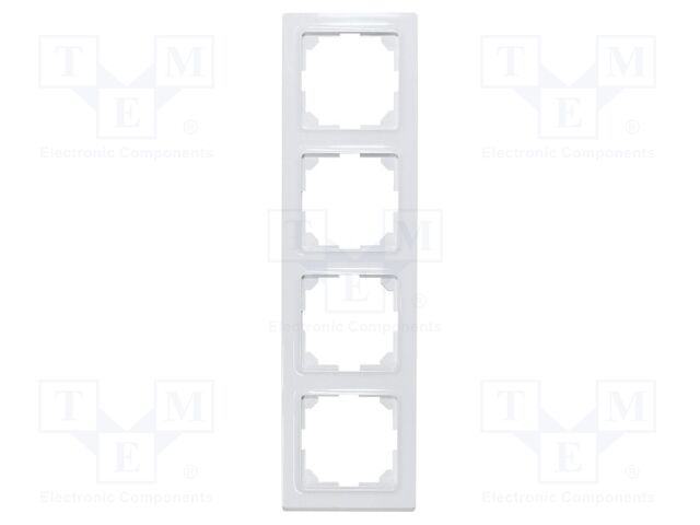 Mounting frame; intelligent house; E-Design55; white glossy