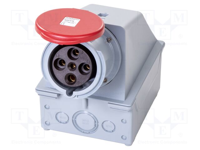 Connector: AC supply 3-phase; socket; female; screw terminal