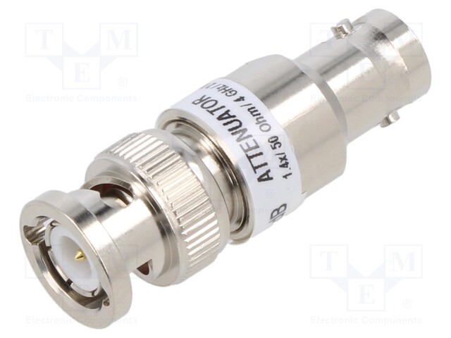 Attenuator; BNC socket,BNC plug; 50Ω; 3dB; 4GHz; 42.6mm
