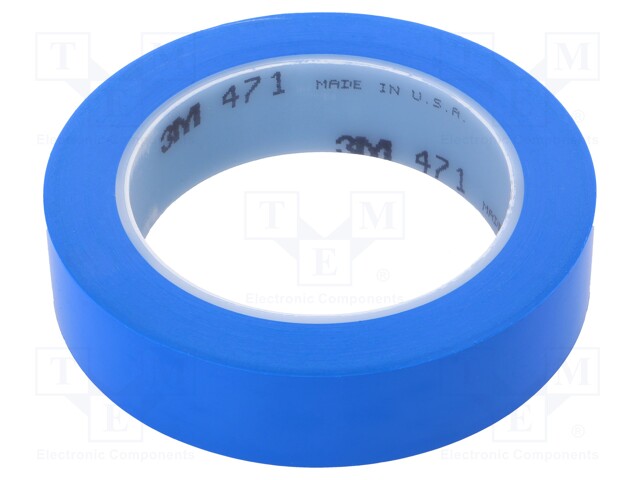 Tape: marking; blue; L: 33m; W: 25mm; Thk: 0.13mm; 2.5N/cm; 130%