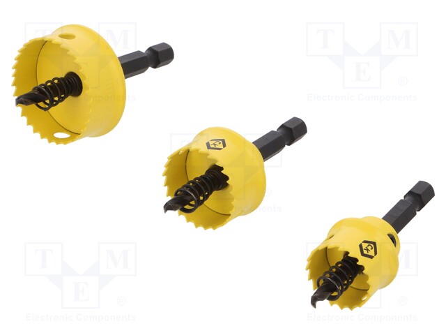 Hole saw set; aluminium,wood,metal,brass,steel,cast iron