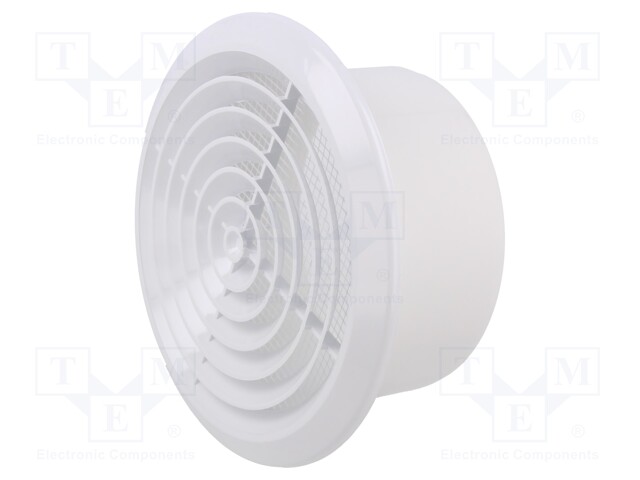 Guard; ABS; Ø125mm; snap fastener; white; Body dim: Ø164x72mm