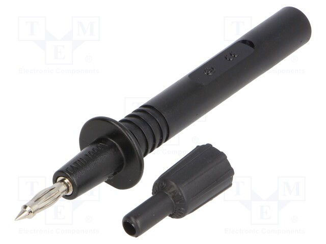 Probe tip; 36A; black; Tip diameter: 4mm; Socket size: 4mm