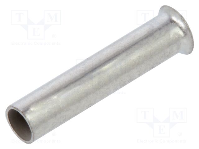 Tip: bootlace ferrule; non-insulated; copper; 1mm2; 10mm; tinned