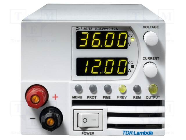 Power supply: programmable laboratory; Ch: 1; 0÷36VDC; 0÷6A; 216W