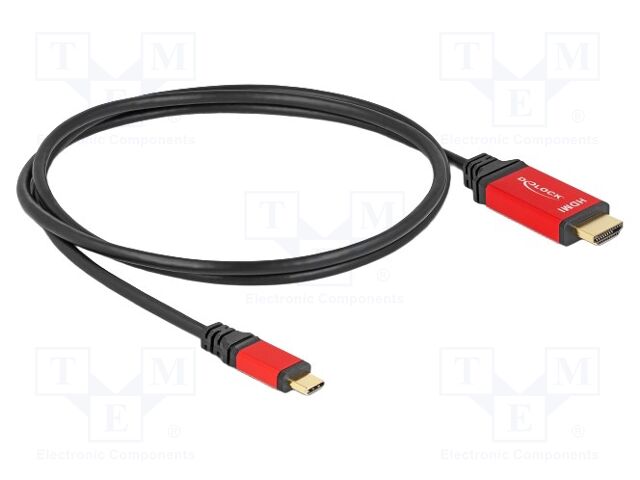Cable; HDMI plug,USB C plug; HDMI 2.1,High Speed + Ethernet