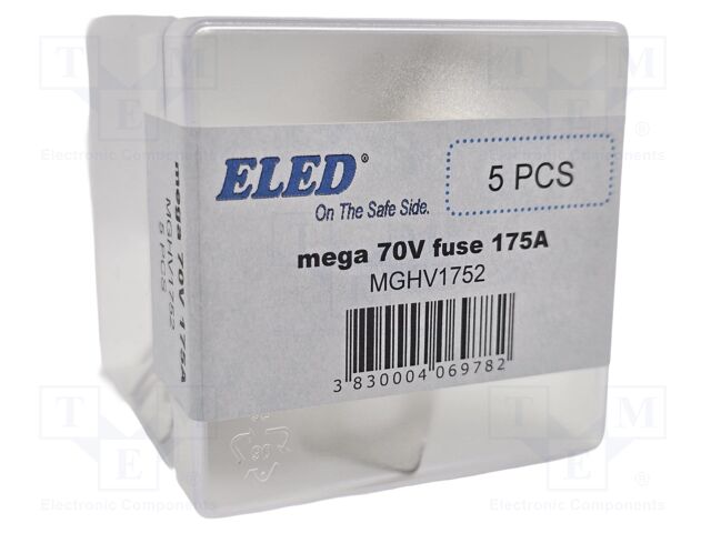 Fuse: fuse; 175A; 70VDC; automotive; 68mm; M8 screw; 68x16x10.5mm