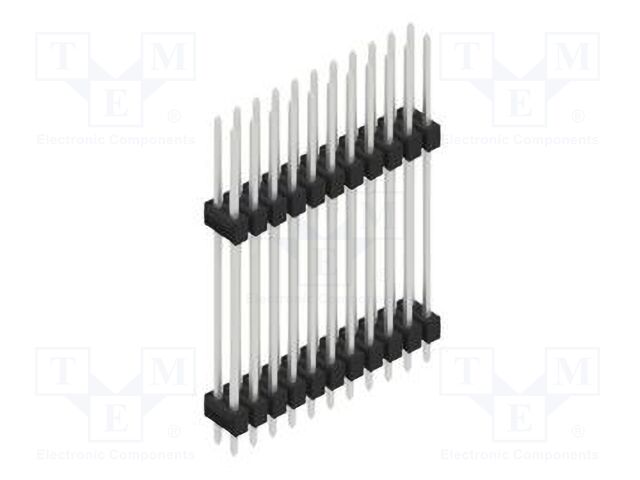 Connector: pin strips; pin header; male; PIN: 22; 2.54mm; THT; 2x11