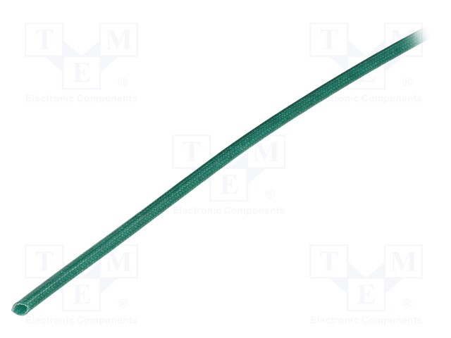 Insulating tube; green; -20÷155°C; Øint: 2mm; L: 200m