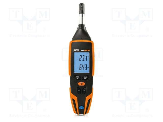 Thermo-hygrometer; LCD; -20÷60°C; 0÷100%RH; Accur: ±0.5°C; IP40