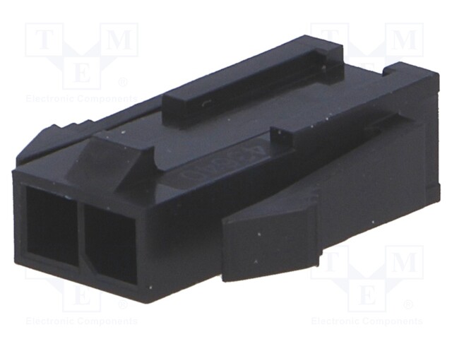 Plug; wire-wire; male; Micro-Fit 3.0; 3mm; PIN: 2; w/o contacts