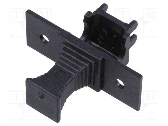 Holder; cylindrical fuses; 5x20mm; 6.3A; Pitch: 22mm; Colour: black