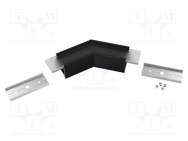 Connector 135°; black; aluminium,polycarbonate