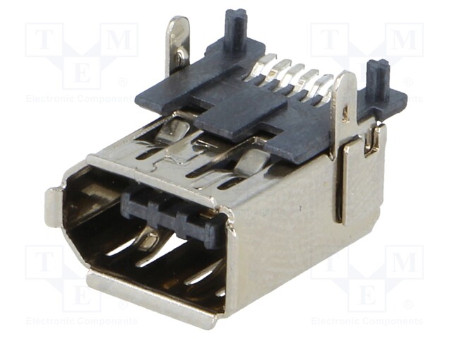 Socket; IEEE1394; SMT; PIN: 6; horizontal