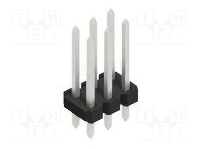 Connector: pin strips; pin header; male; PIN: 6; 2.54mm; THT; 2x3