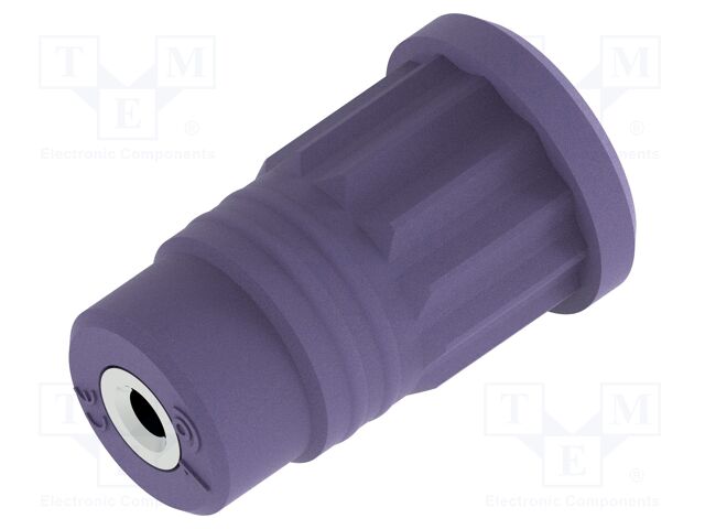 Connector: 4mm banana; socket; 36A; violet; nickel plated; 24mm