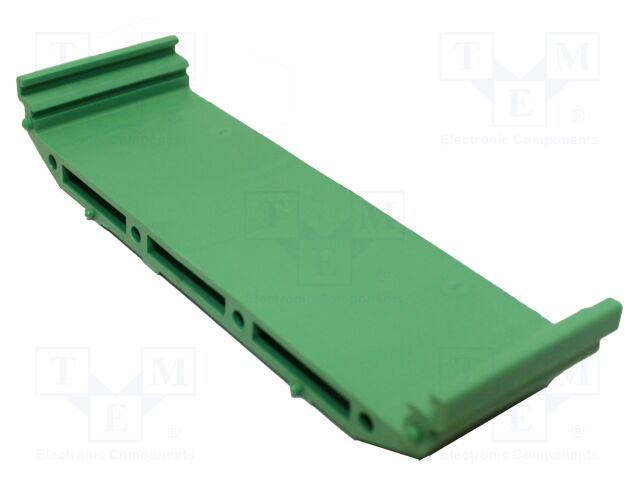 DIN rail mounting bracket; Body: green