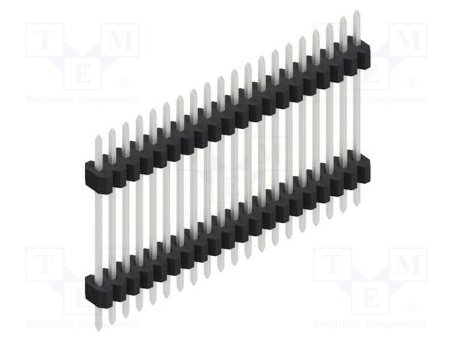 Connector: pin strips; pin header; male; PIN: 20; 1.27mm; THT; 1x20