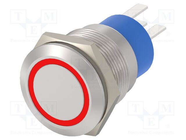 Switch: vandal resistant; Pos: 2; SPST; 3A/250VAC; OFF-ON; red; IP67