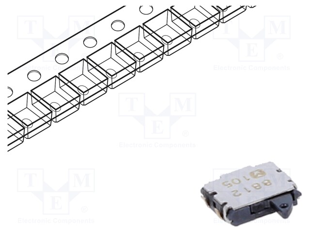 Switch: push-button; Pos: 2; SPST-NC; 0.01A/5VDC; Illumin: none