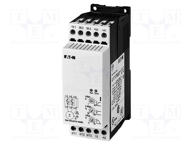 Module: soft-start; Usup: 200÷480VAC; DIN; 24VDC; 3kW; Ucntrl: 24VAC
