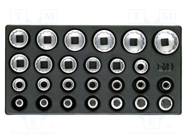 Wrench-set; socket spanner; 1/2"; 28pcs.