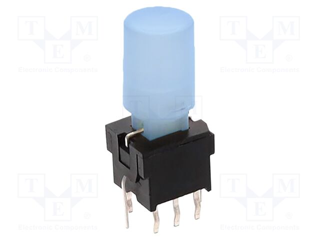Switch: push-button; Pos: 2; DPDT; 0.1A/30VDC; transparent; THT