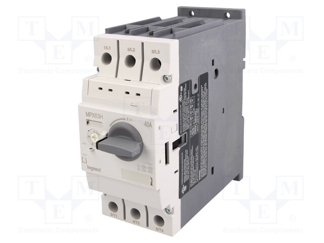Motor breaker; 18.5kW; 230÷690VAC; DIN; Short circ.release: 520A