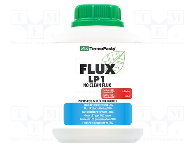 Flux: rosin based; halide-free,No Clean,Lead Free; liquid; 0.5l